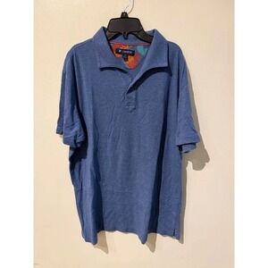 Cremieux Blue Cotton Lyocell Short Sleeve Polo Shirt Men's XL